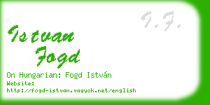 istvan fogd business card